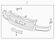 GMC Sierra 1500 HD Grille Diagram - 19130790