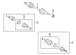 Cadillac SRX Axle Shaft Diagram - 22743796