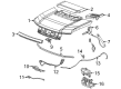 GMC Hummer EV SUV Hood Release Cable Diagram - 86807595