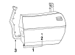Chevy Corvette Door Moldings Diagram - 14043097
