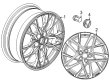 Chevy Corvette Wheel Cover Diagram - 85707694