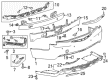 Cadillac ATS Bumper Cover Diagram - 23336076