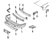Pontiac Grand Am Bumper Cover Diagram - 10034059