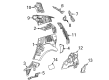 Cadillac CT5 Fender Splash Shield Diagram - 85136691