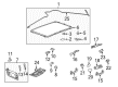 Cadillac SRX Sun Visor Diagram - 22796933