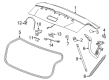 Cadillac Liftgate Lift Support Diagram - 84678457