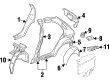 Cadillac Catera Fender Splash Shield Diagram - 9173174