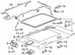 Cadillac XT4 Sun Visor Diagram - 42810891