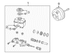 Pontiac Brake Master Cylinder Repair Kit Diagram - 92121736