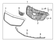 Cadillac ATS Grille Diagram - 22981620