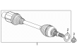 Cadillac OPTIQ Axle Shaft Diagram - 86552952