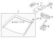 Cadillac CTS Windshield Diagram - 23339091