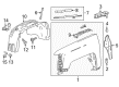 GMC Sierra 1500 Limited Fender Splash Shield Diagram - 23496265