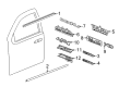 Chevy Silverado 1500 Door Moldings Diagram - 23227168