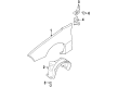 Pontiac Fender Splash Shield Diagram - 10296523