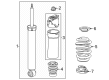Cadillac Strut Housing Diagram - 86537013