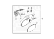 Saturn L100 Car Mirror Diagram - 21019867