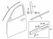 Cadillac XT4 Door Moldings Diagram - 84646665