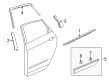 Cadillac SRX Door Moldings Diagram - 22856933
