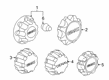 GMC Sierra 3500 HD Wheel Cover Diagram - 22909150
