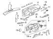 Buick Rendezvous Dash Panel Vent Portion Covers Diagram - 15250850