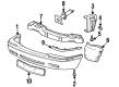 Cadillac Bumper Cover Diagram - 25682385