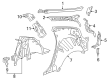 Chevy Volt Fender Splash Shield Diagram - 23418262