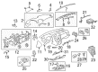 Cadillac CTS Dash Panel Vent Portion Covers Diagram - 22859531