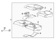 Cadillac ATS Seat Covers Diagram - 23241003