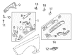 Chevy Cavalier Fender Splash Shield Diagram - 22641256