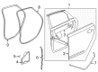 Cadillac XTS Weather Strip Diagram - 23297408
