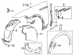 Cadillac ESCALADE IQ Mud Flaps Diagram - 85587173