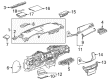 Cadillac CT6 Dash Panel Vent Portion Covers Diagram - 84049643