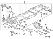 Chevy Silverado 1500 Underbody Splash Shield Diagram - 22822886
