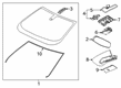 Cadillac XT6 Windshield Diagram - 84656175
