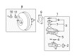 Pontiac Brake Booster Diagram - 19204759