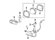 Chevy K1500 Suburban Bumper Reflector Diagram - 5974341