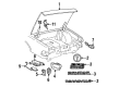 Buick Electra Door Striker Diagram - 20464555