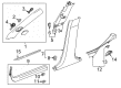 Cadillac ATS Door Moldings Diagram - 23431315