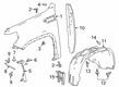 GMC Sierra 1500 Limited Fender Diagram - 84496744