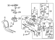 Cadillac Center Console Base Diagram - 25809200