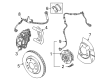 Buick Rainier Brake Caliper Bracket Diagram - 88964430