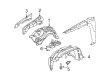 Hummer Fender Splash Shield Diagram - 25901289