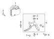 Pontiac Vibe ABS Pump And Motor Assembly Diagram - 19183781