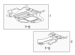 Chevy Malibu Limited Underbody Splash Shield Diagram - 23258347