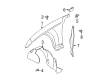 Cadillac CTS Fender Diagram - 88890921