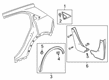 Cadillac Mud Flaps Diagram - 84051309
