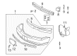 Cadillac Seville Bumper Cover Diagram - 19245376