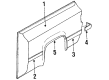 Chevy V30 Door Moldings Diagram - 14027594
