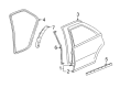 Cadillac Seville Weather Strip Diagram - 25696910